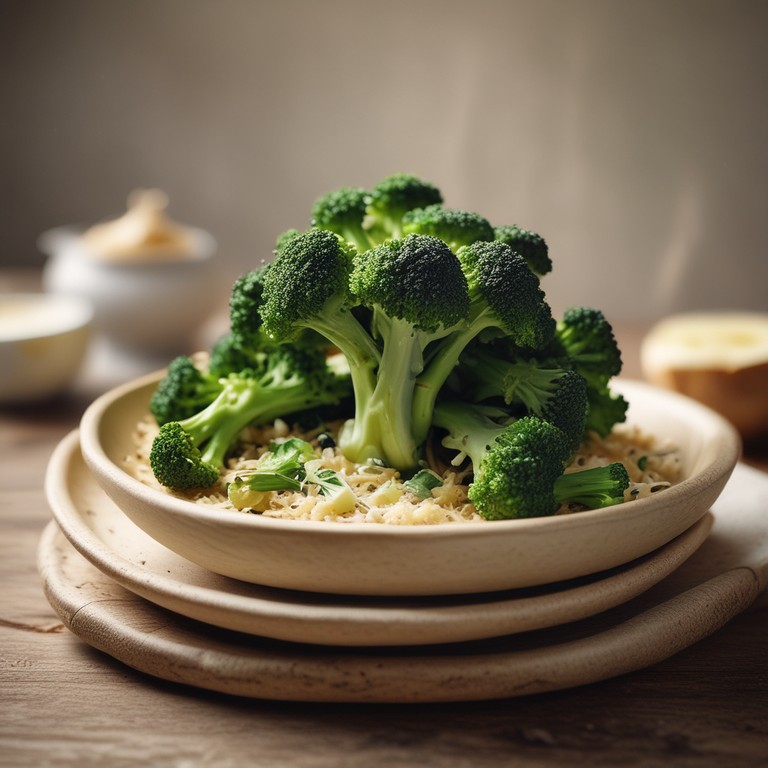 Knuspriger Brokkoli mit Knoblauch und Parmesan