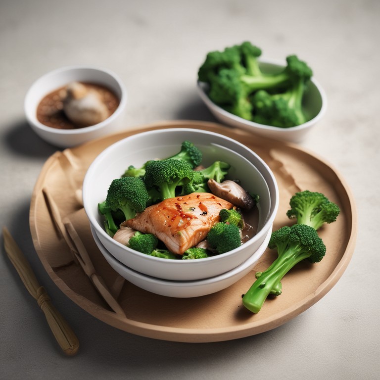 Gebratener Brokkoli mit Knoblauch-Ingwer-Fisch