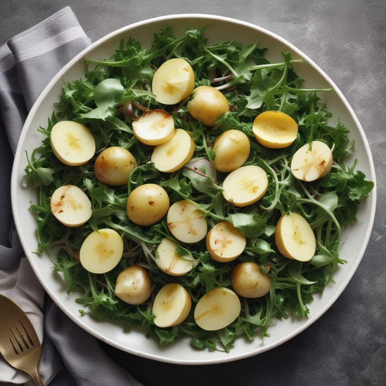 Kartoffel-Rucola-Salat mit Zitronen-Dressing