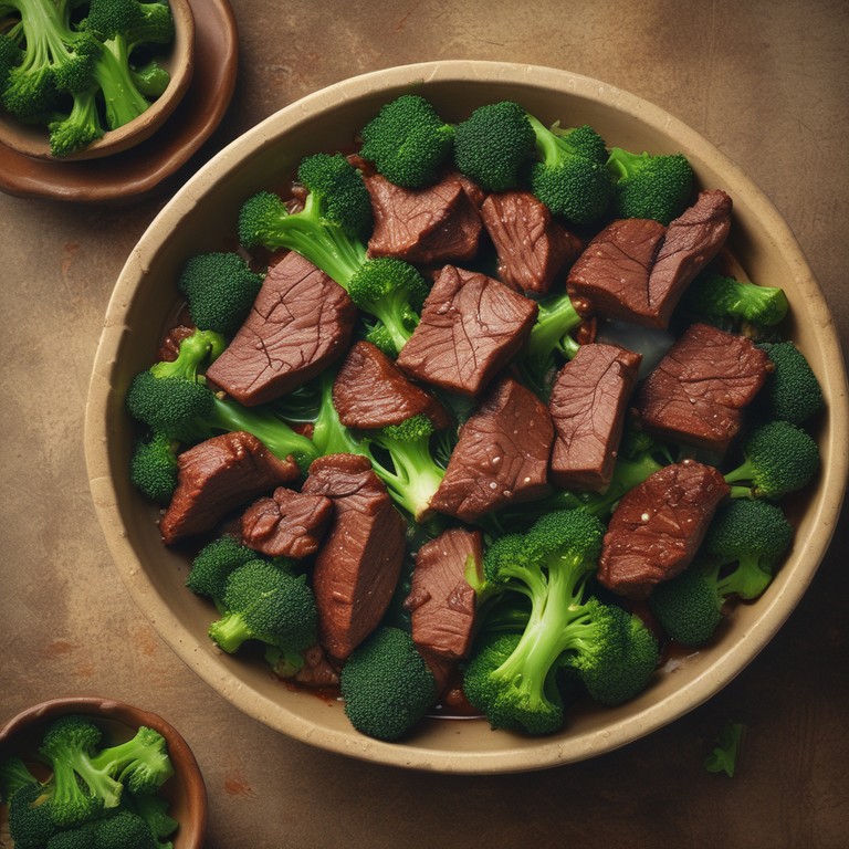 Asiatisches Fleisch mit Brokkoli