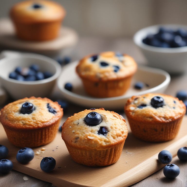 Almond Flour Blueberry Muffins