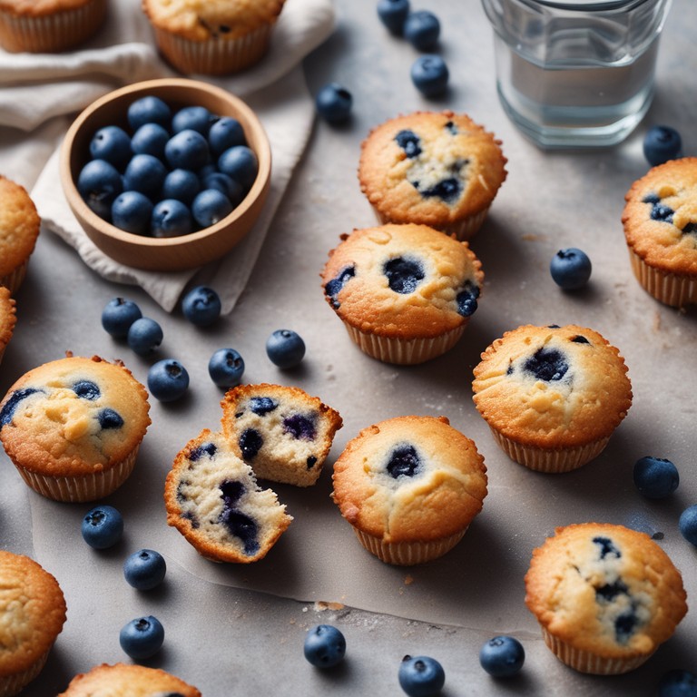 Sweet Almond Flour Blueberry Muffins