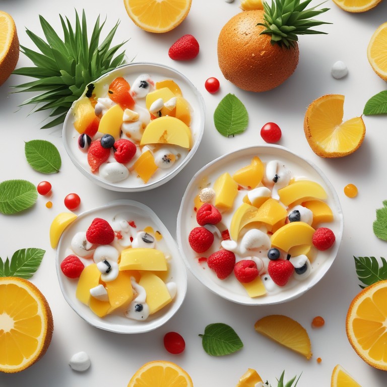 Tropical Fruit Salad with Coconut Milk and Lemon Drizzle