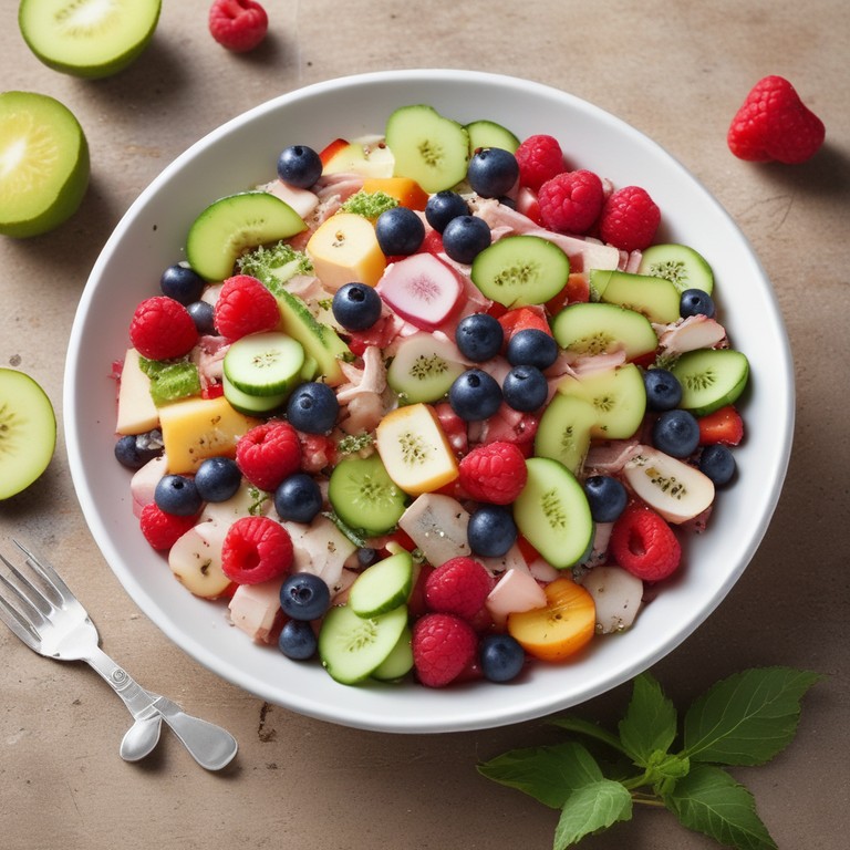 Refreshing Fruit Salad with Chia Seed Dressing