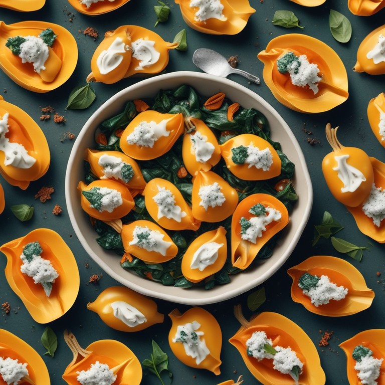 Pumpkin, Spinach, and Feta Stuffed Shells
