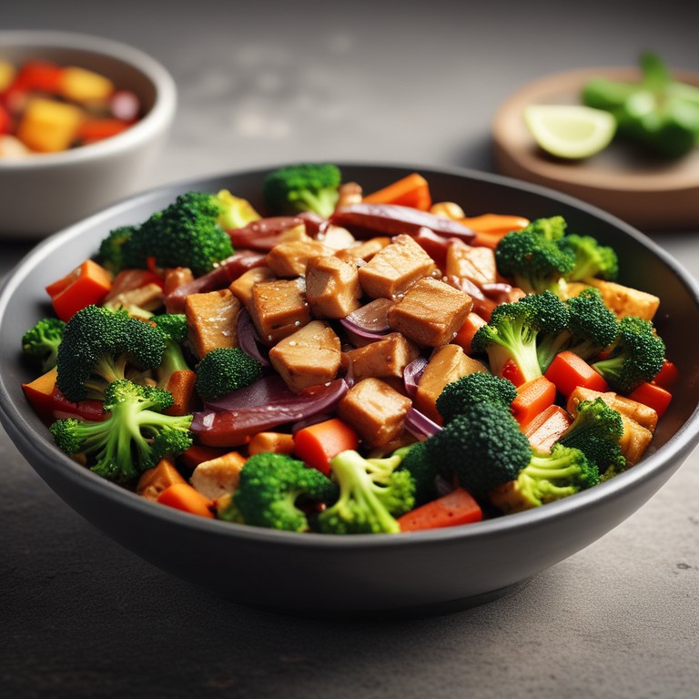Asiatisches Gemüsepfanne mit Brokkoli