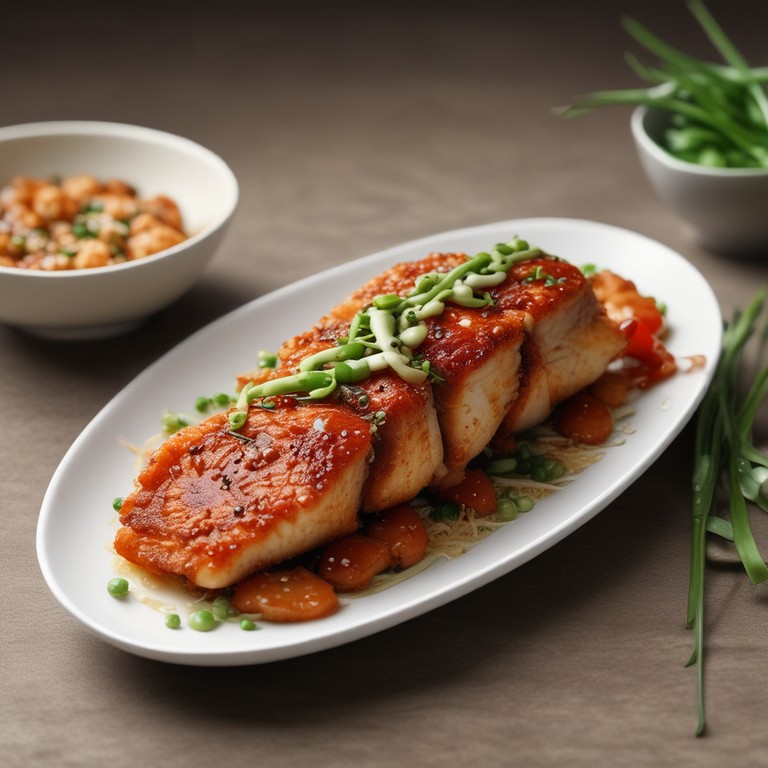 Knusprig gebratener Fisch mit asiatischer Soße