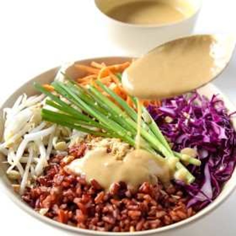 Thai Style Buddha Bowl with Peanut Sauce