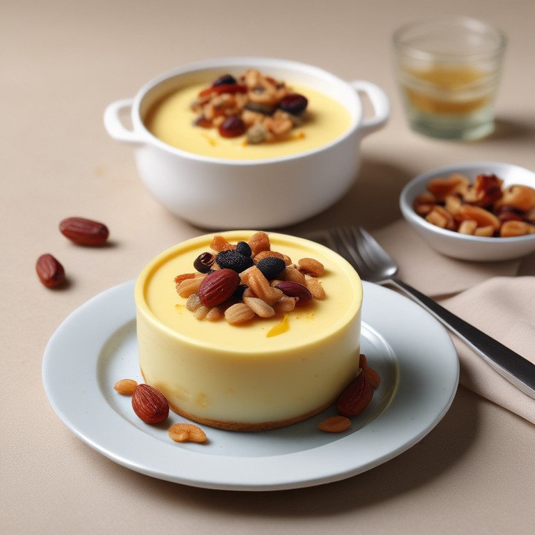Creamy Custard with Saggubeyam and Dry Fruits