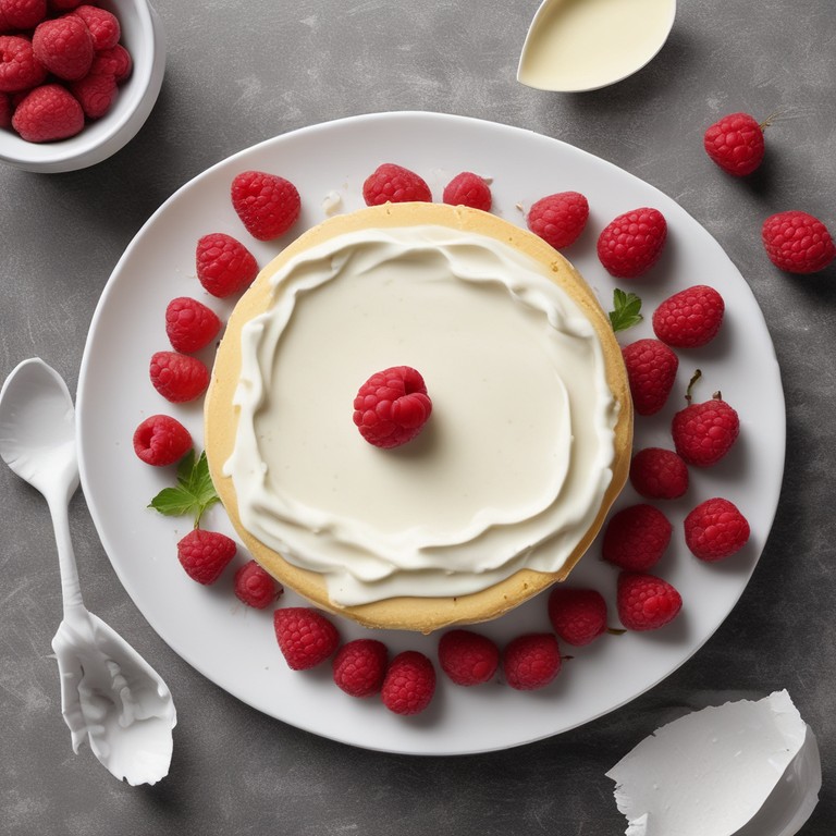 Dip de Queso Crema con Frambuesas Congeladas y Chocolate Blanco