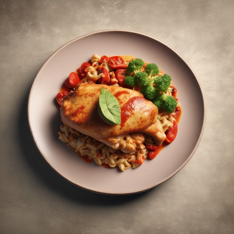 Filé de Frango com Molho de Tomate e Farofa de Banana