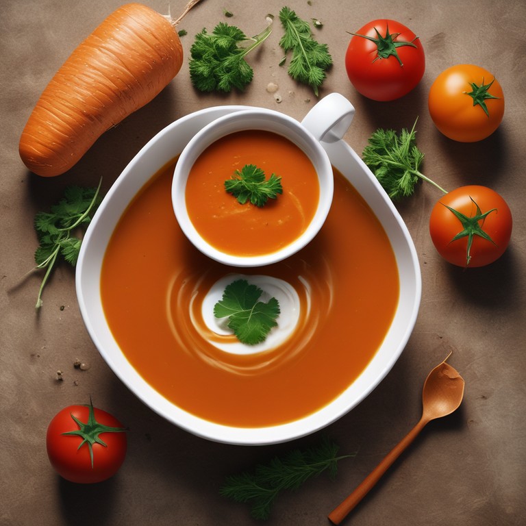 Spicy Carrot Tomato Soup