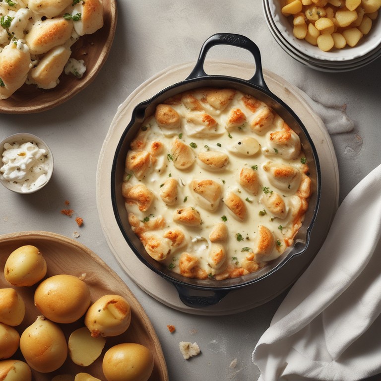 Creamy Chicken and Potato Casserole with Cottage Cheese