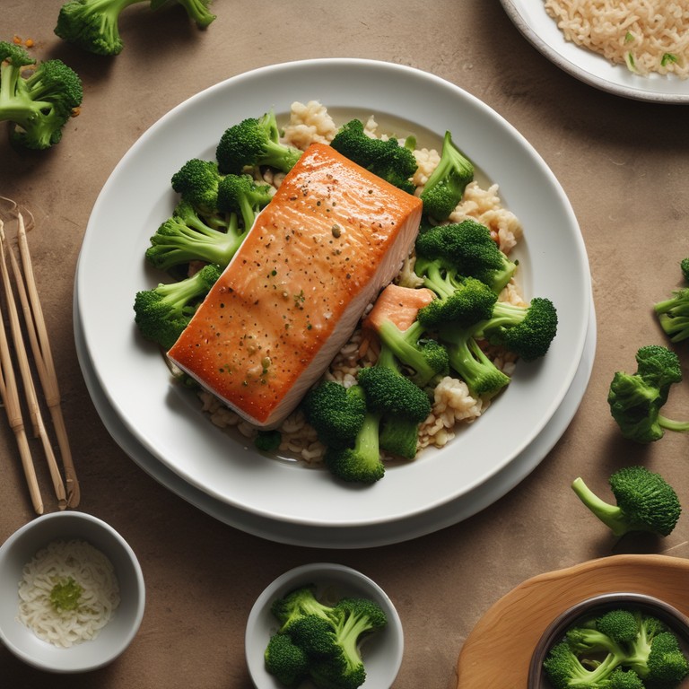 Asiatischer Lachs mit Brokkoli und Reis - Mr. Cook