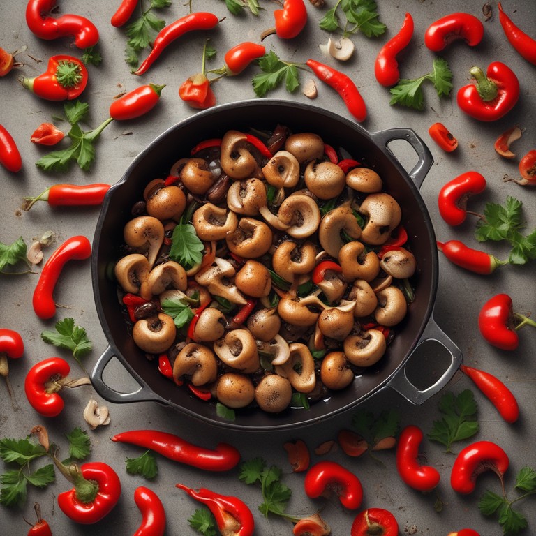 Poêlée de Champignons et Poivrons