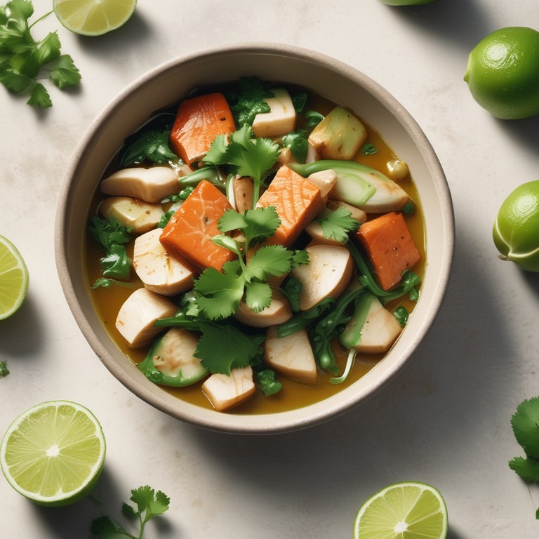 Asiatisches Gemüse-Fisch-Gericht