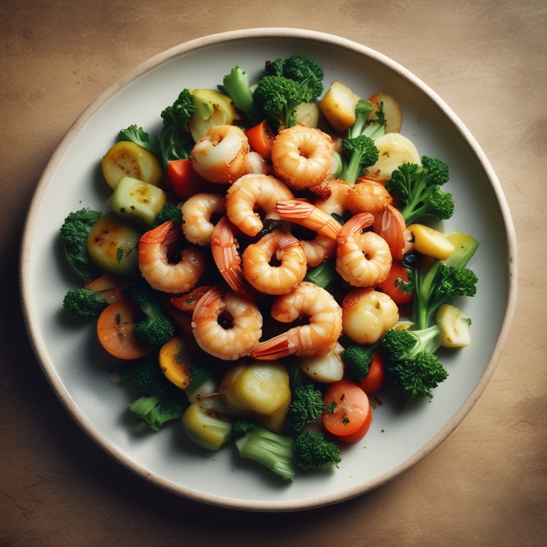 Knusprige Garnelen mit Asiatischem Gemüse