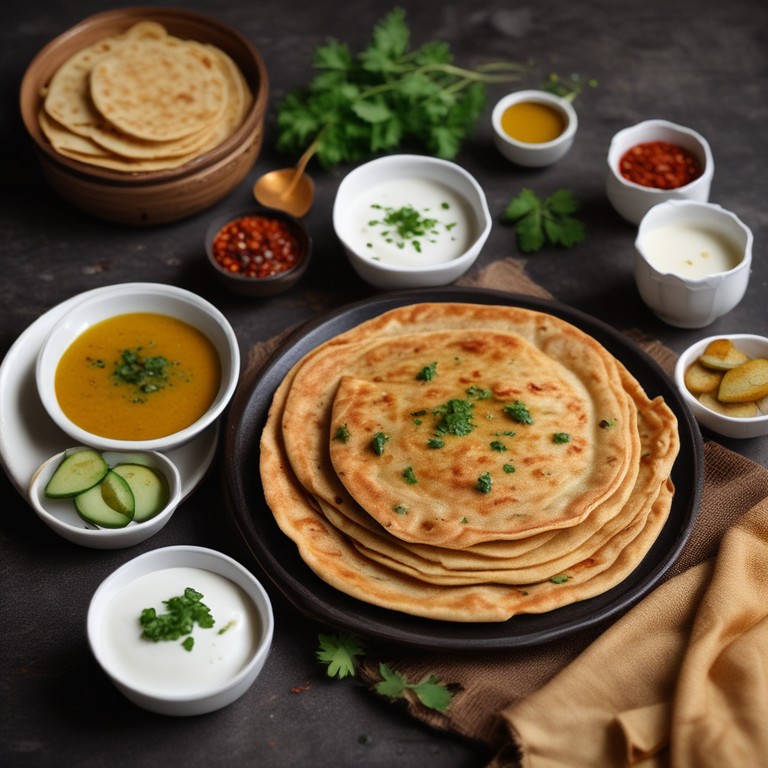 Spiced Potato Stuffed Flatbread (Aloo Paratha)