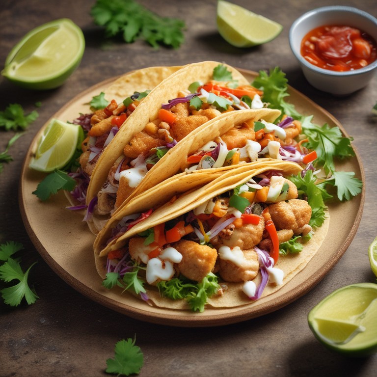 Knusprige Fusion-Fisch-Tacos