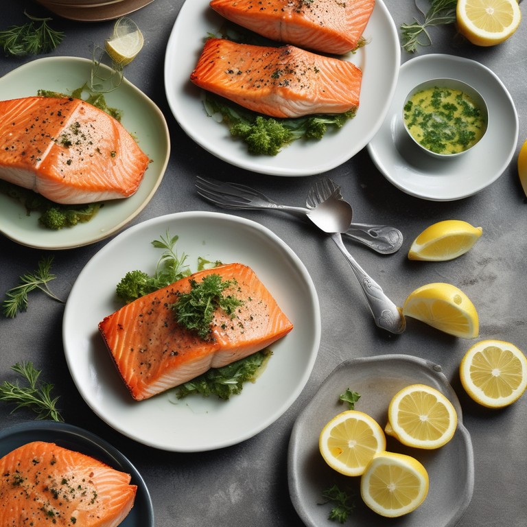 Gebratener Lachs mit Zitronen-Kräuter-Butter