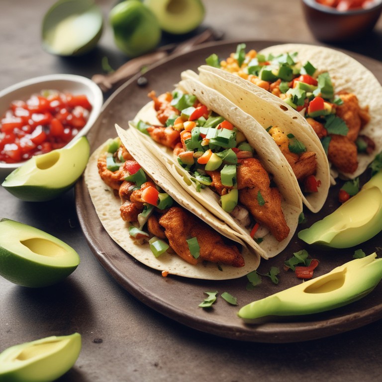 Spicy Chicken Tacos with Avocado Salsa