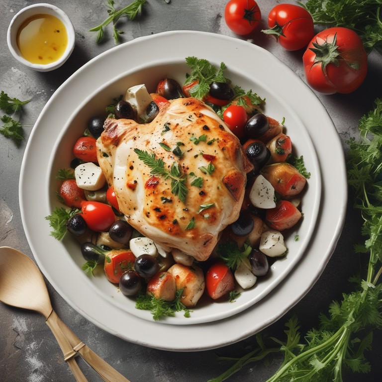 Mediterranes Hühnchen ohne Tomaten und Oliven