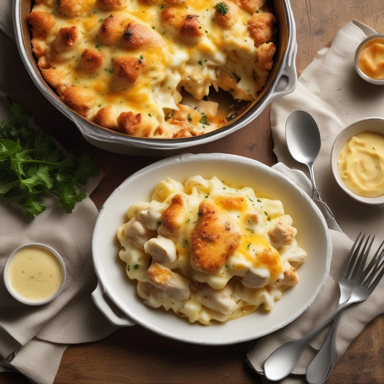 Cheesy Chicken Casserole with Mashed Potatoes
