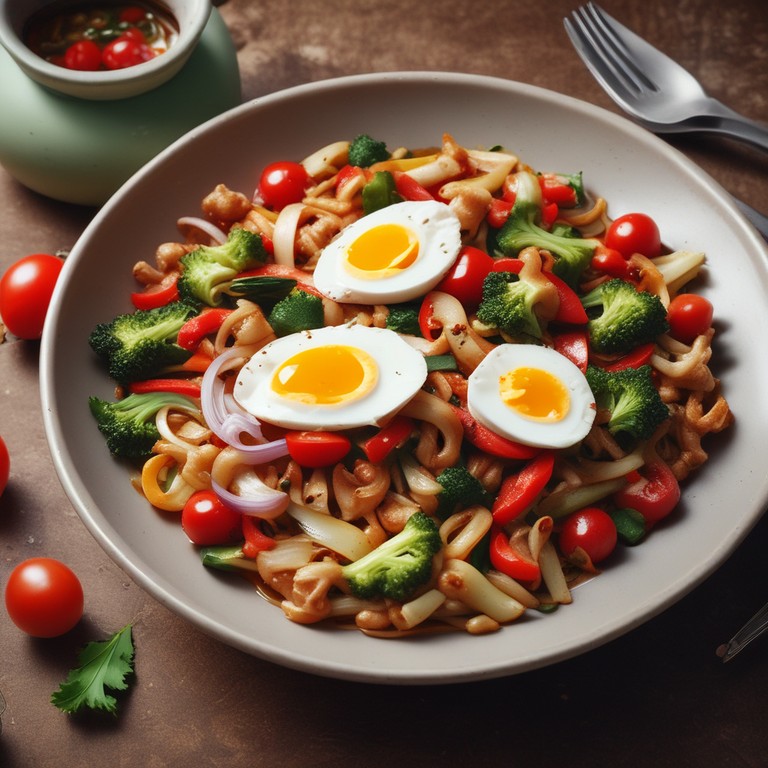 Spicy Egg Stir-Fry with Onions and Tomatoes