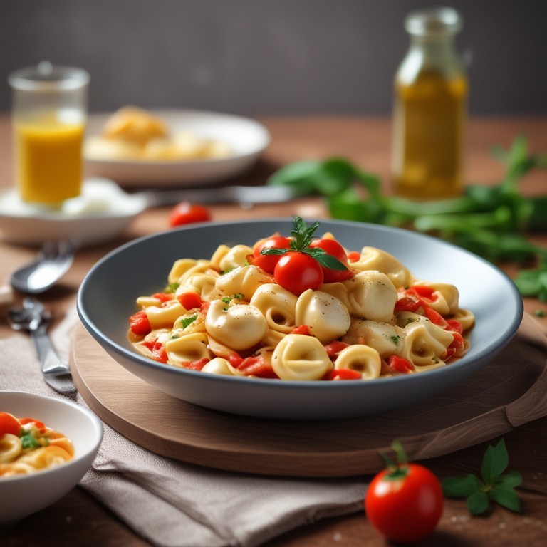 Hirtenkäse-Tortellini mit Tomaten-Feta-Sauce