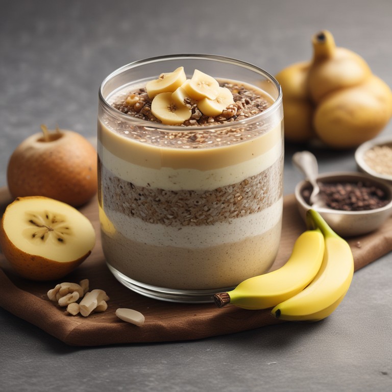 Banana Chia Seed Pudding with Jaggery and Ginger