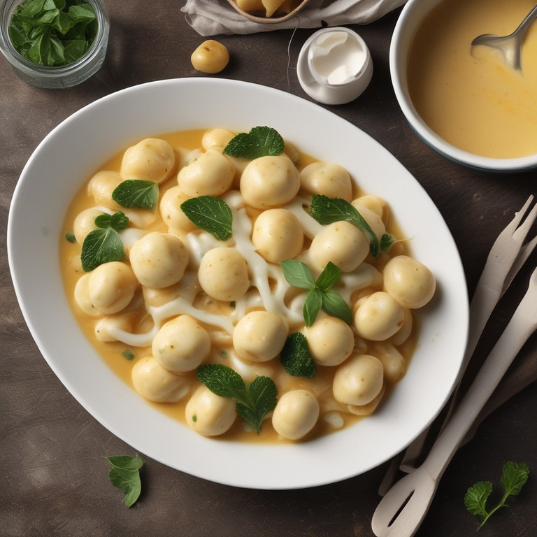 Gnocchi mit Cheddar-Sahne-Sauce