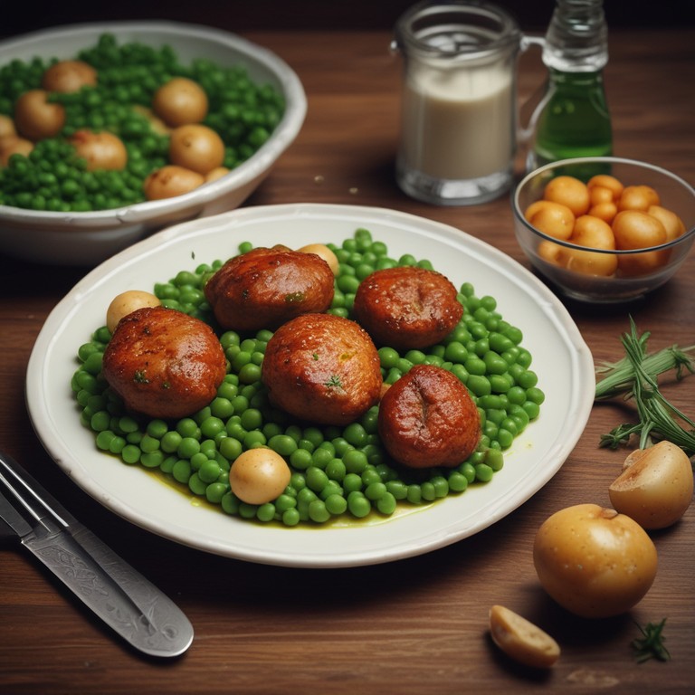 Hollandse Stamppot met Doperwten, Gehaktballen en Krieltjes