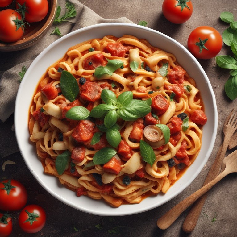Vegetarische Pasta zonder Vis, Zuivel, Kaas of Paddestoelen