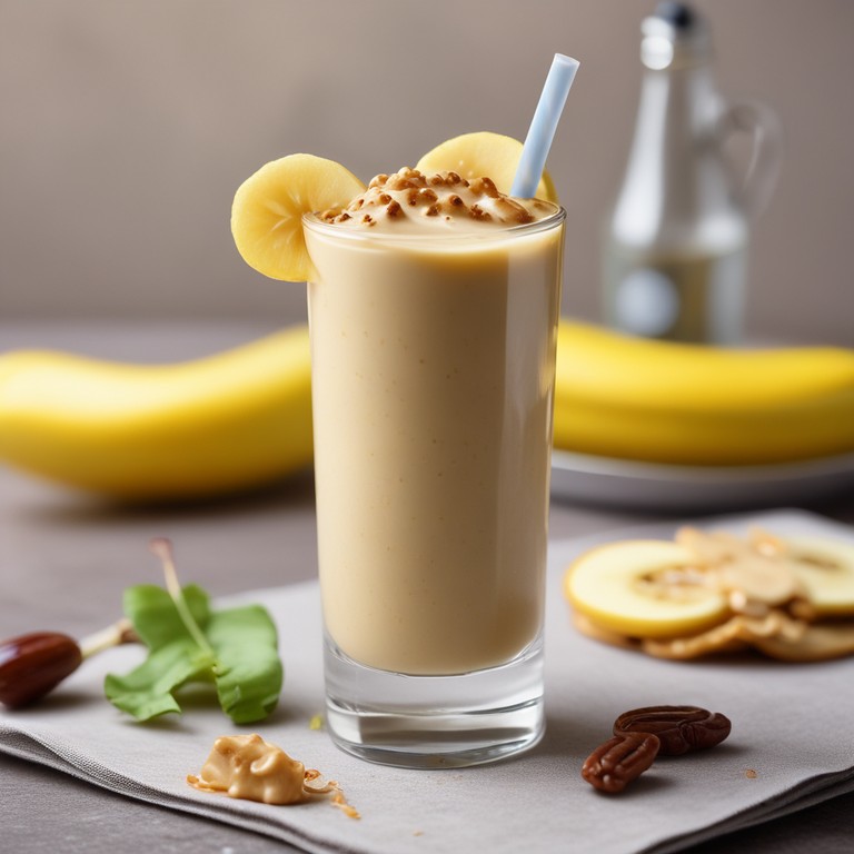 Banana Peanut Butter Smoothie with Date Syrup
