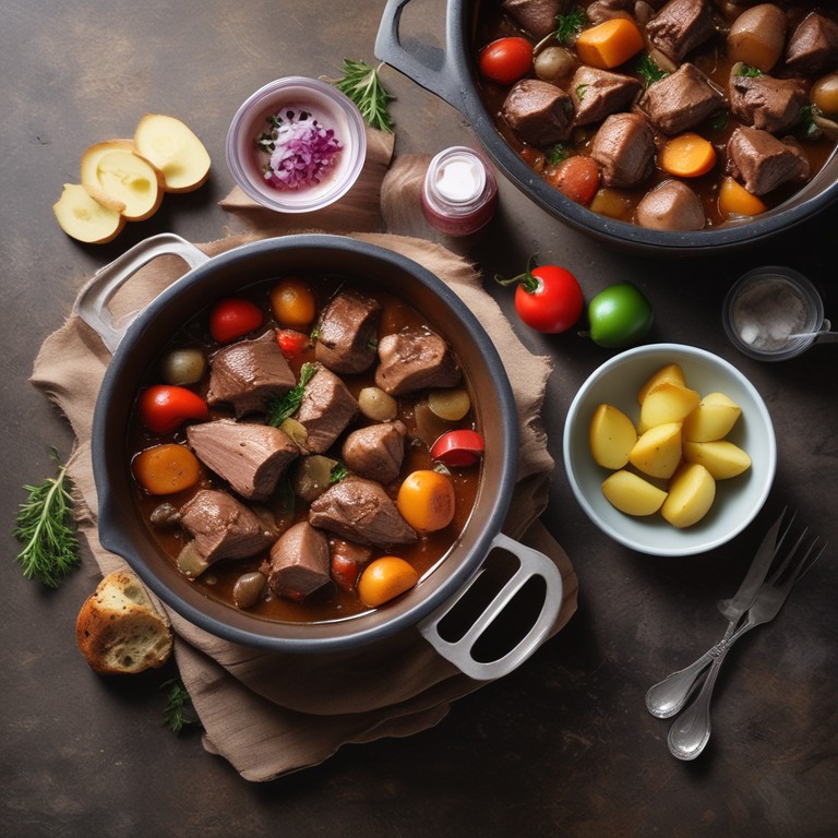 Savory Beef and Liver Stew with Potatoes