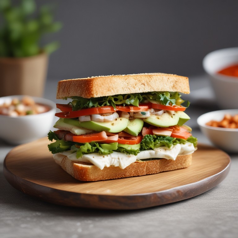 Kreatives Veggie Koreanisches Sandwich
