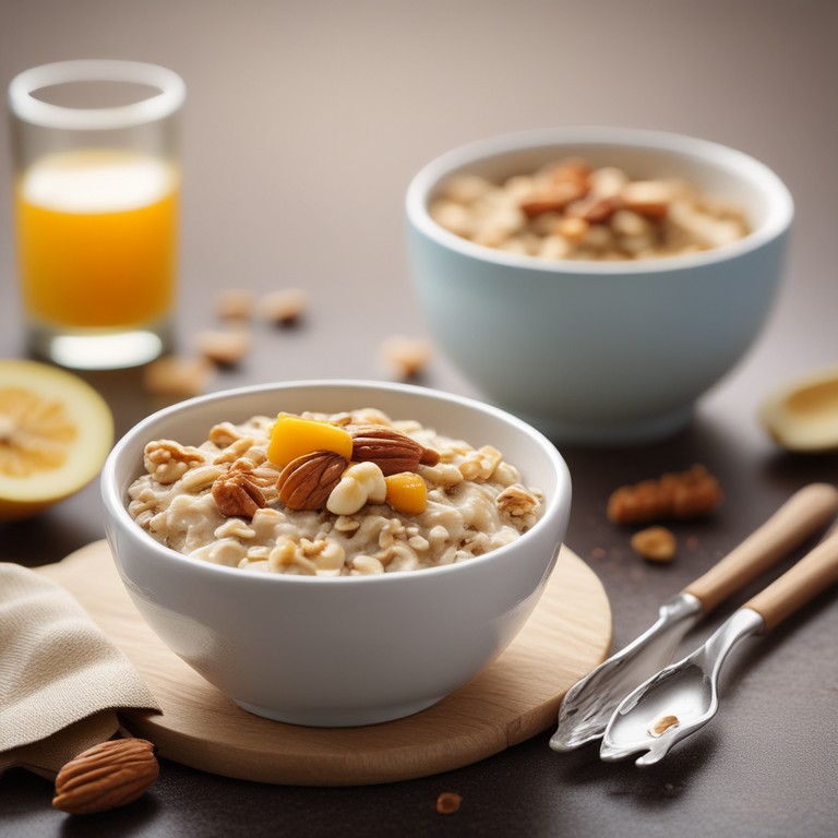 Healthy Overnight Oats with Nuts and Honey