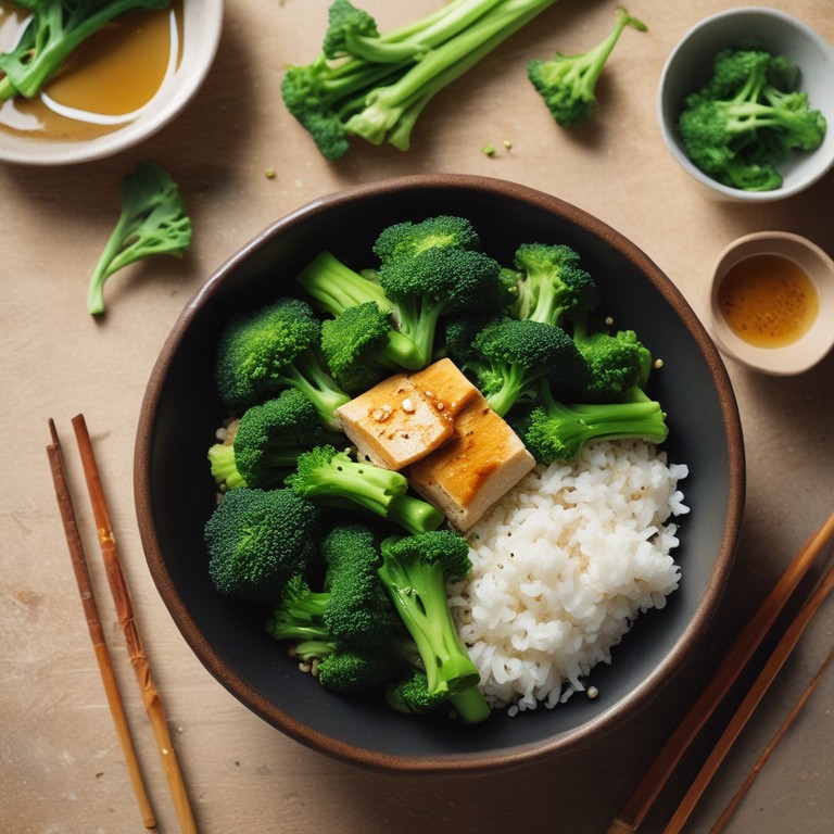 Einfaches japanisches Broccoli-Tofu-Gericht