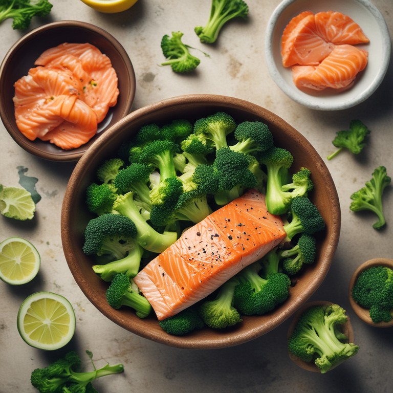 Kreative Bowl mit Lachs und Brokkoli
