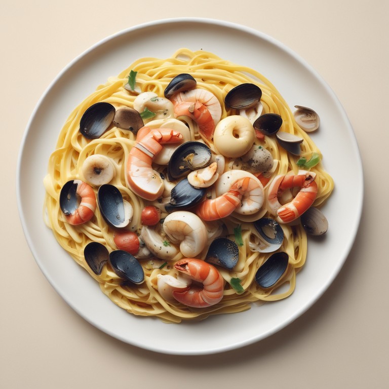 Truffle Seafood Linguine