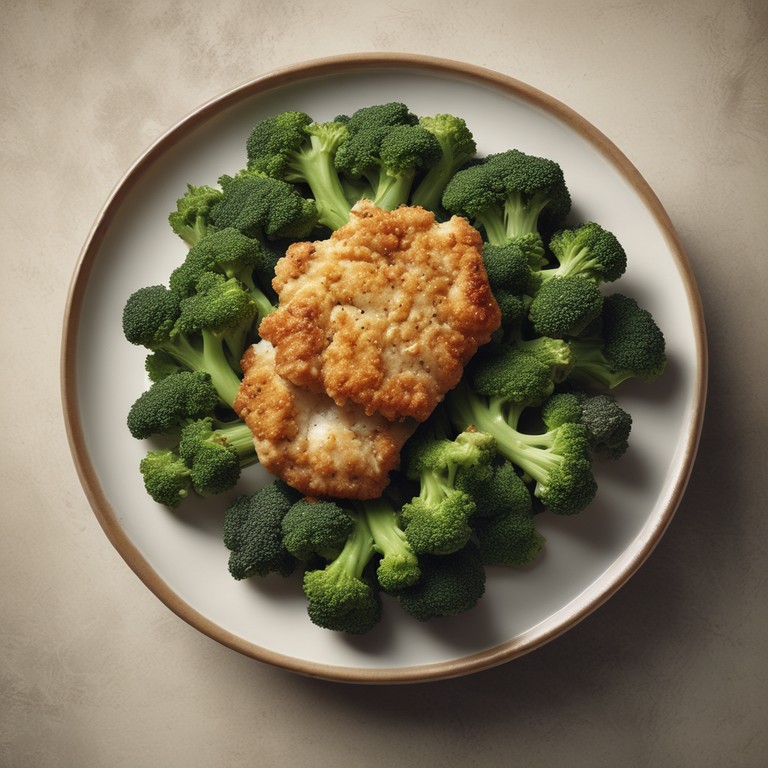 Gebratener Brokkoli mit Knusprigem Fisch