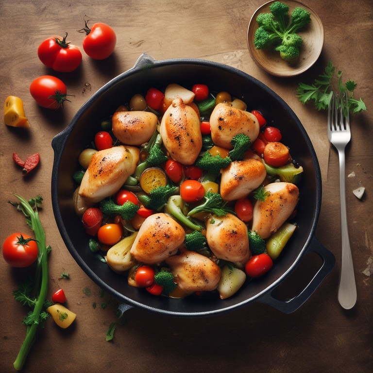 Schnelles und Gesundes Hähnchen mit Gemüse