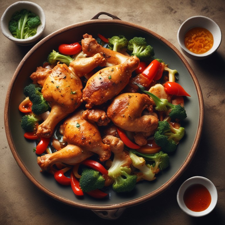 Knuspriges Hühnchen mit Gemüse