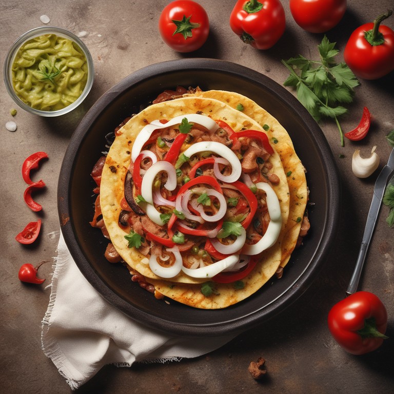 Hackfleisch-Tortilla mit Zwiebeln
