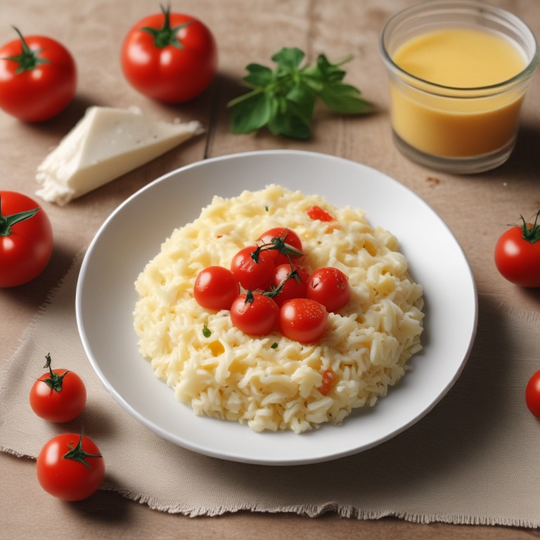 Käse-Reis mit Naschtomaten