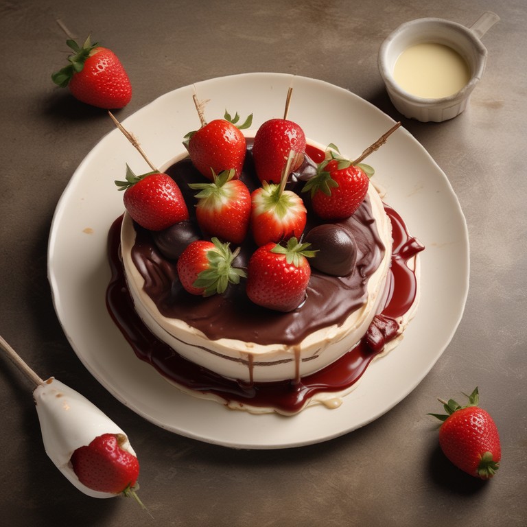 Espetinho de Morango com Chocolate