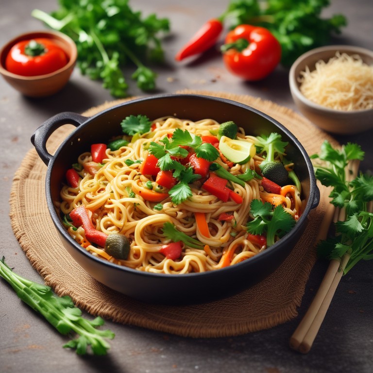 Spicy Maggie Noodles with Vegetables