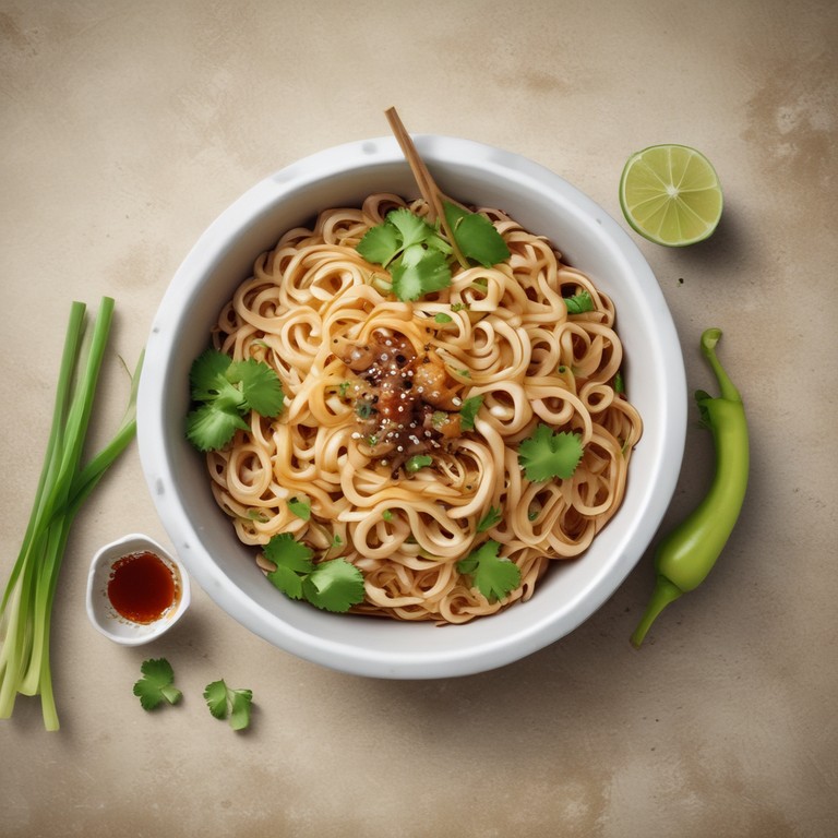 Einfaches Asiatisches Nudelgericht