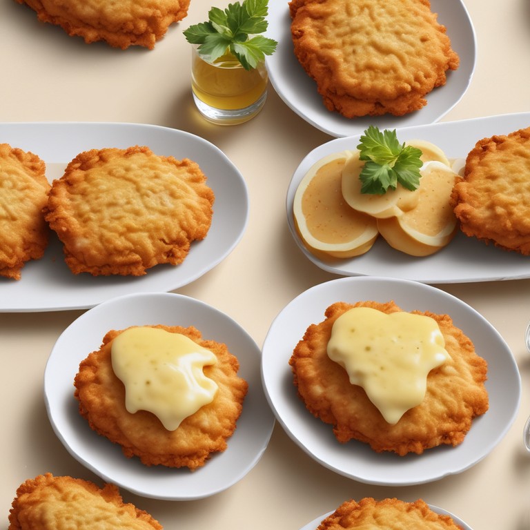 Filetes de Pollo Empanados con Salsa de Queso