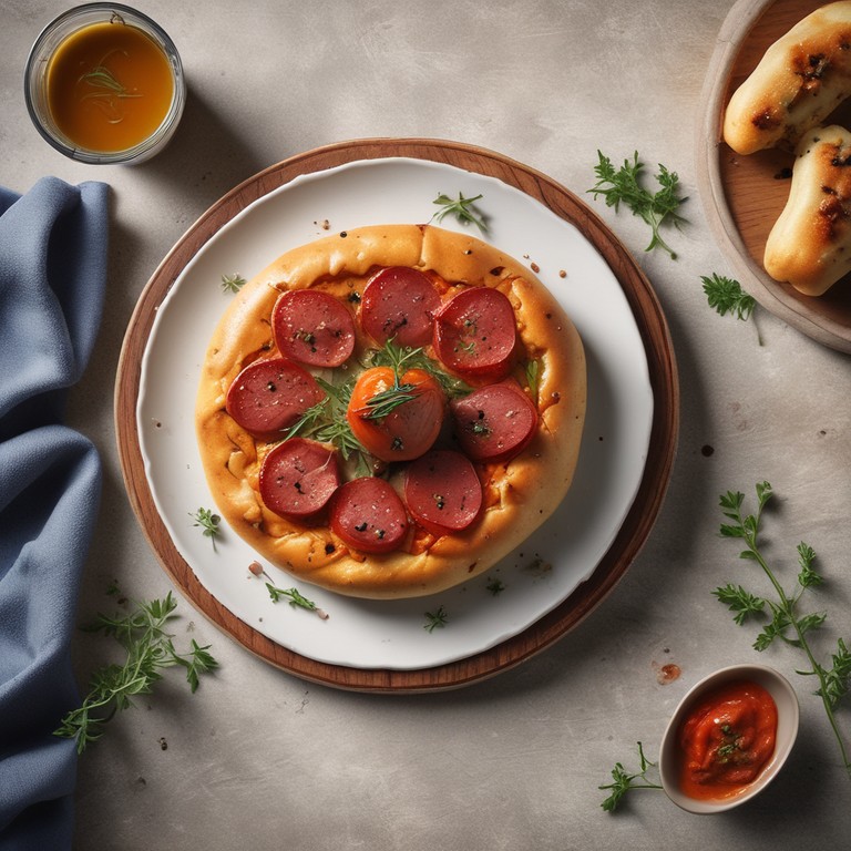 Tongue Focaccia with Subtle and Flavorful Sauce